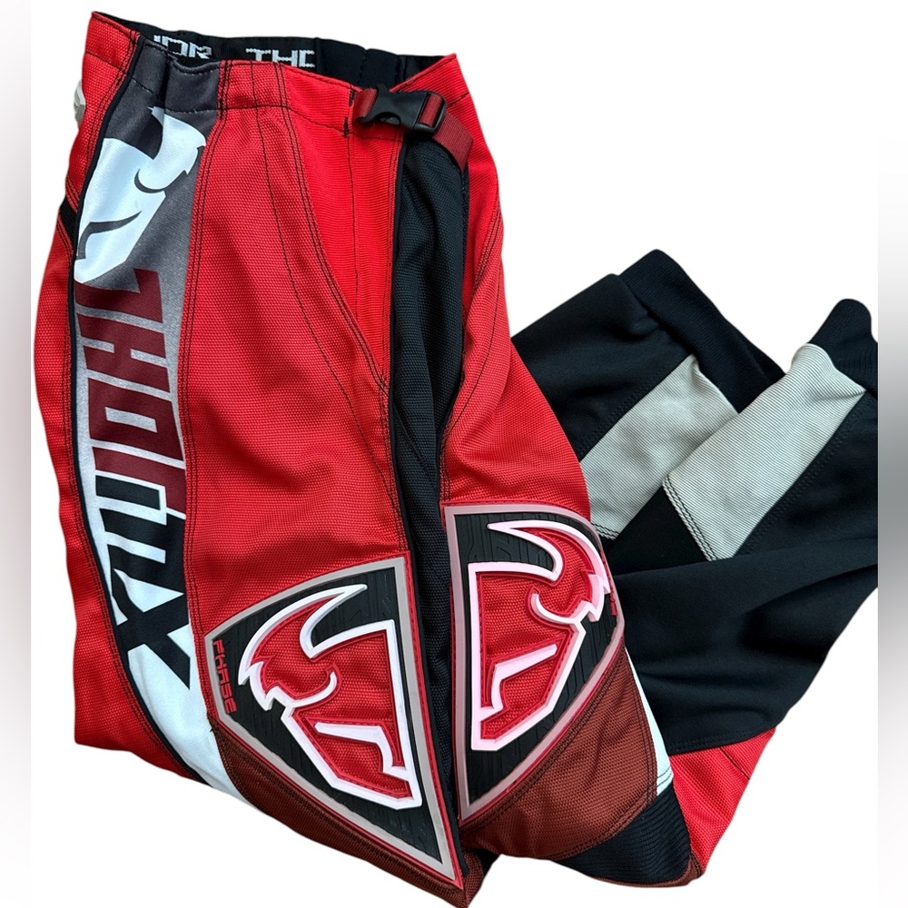 Thor MX Phase Red/White/Black Motocross‎ Racing Pants Size 28 Motorsport